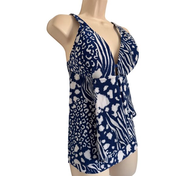 Beyond Control Two Piece Swimsuit SIze 10 Royal Blue NWOT Padded Adjustable - Picture 11 of 12